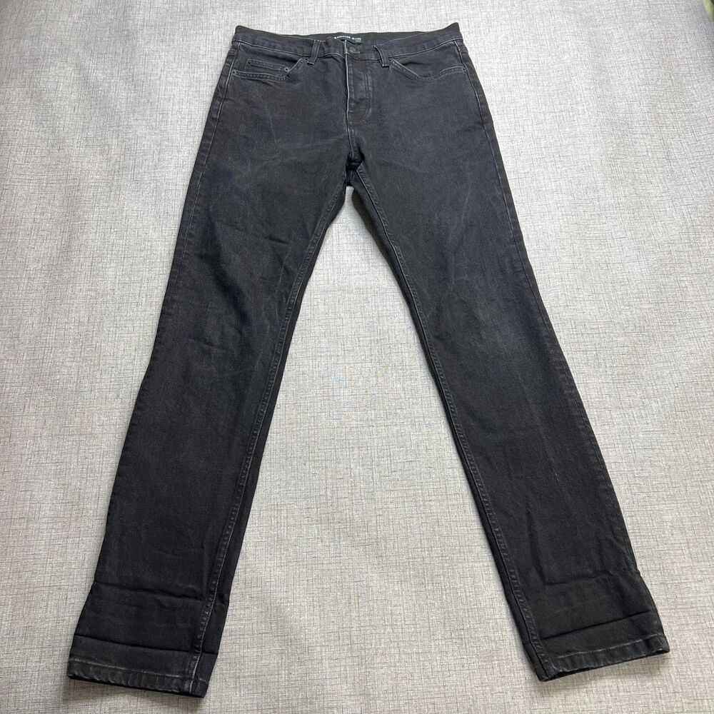 The Kooples Skinny Jeans Mens Size 31 Black Denim Slim Fit 5 Pocket Button Fly